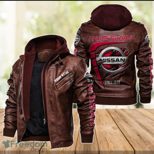 Nissan 2D Leather Jacket For Men Custom Name Special Gift Ideas Product Photo 2