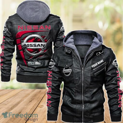 Nissan 2D Leather Jacket For Men Custom Name Special Gift Ideas Product Photo 1