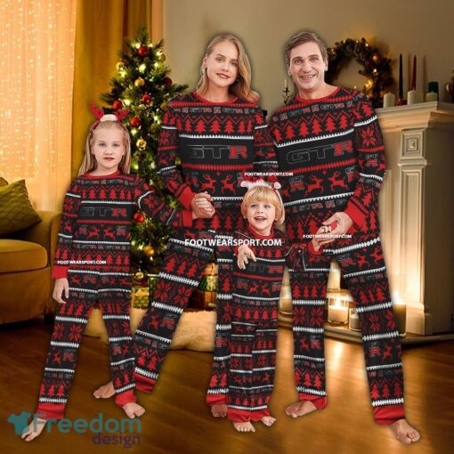 Nissan Gtr Car Racing Logo Pattern Family Pajamas Set Ugly Christmas - Nissan Gtr Car Racing Logo Pattern Family Pajamas Set Ugly Christmas