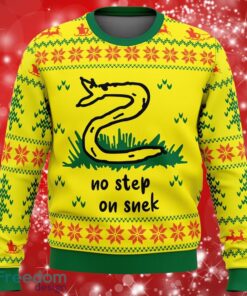 No Step On Snek Christmas Yellow Sweater Full Over Print Gifts Christmas 3D Sweater Shirt