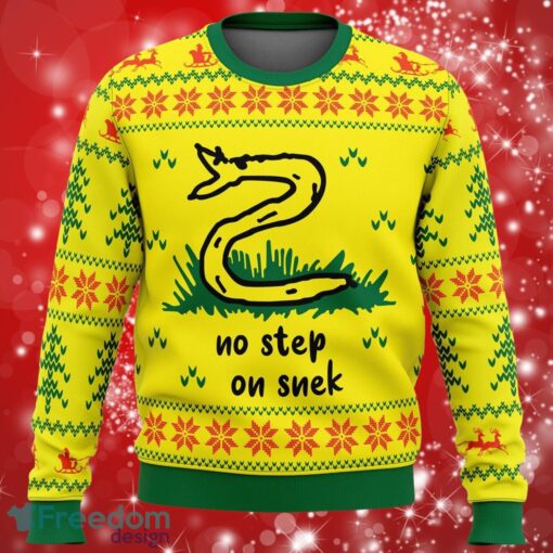 No Step On Snek Christmas Yellow Sweater Full Over Print Gifts Christmas 3D Sweater Shirt Product Photo 1