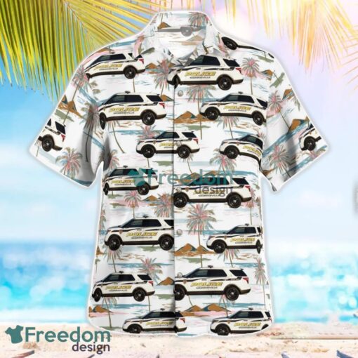 North Carolina , Morrisville Police Department Tropical 3D Hawaiian Shirt Gift For Summer Product Photo 3