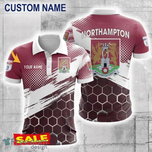 Northampton Town F.C 3D Polo Shirt New Trending For Men Women Fans Custom Name - Northampton Town F.C 3D Polo Shirt New Trending For Men Women Fans Custom Name