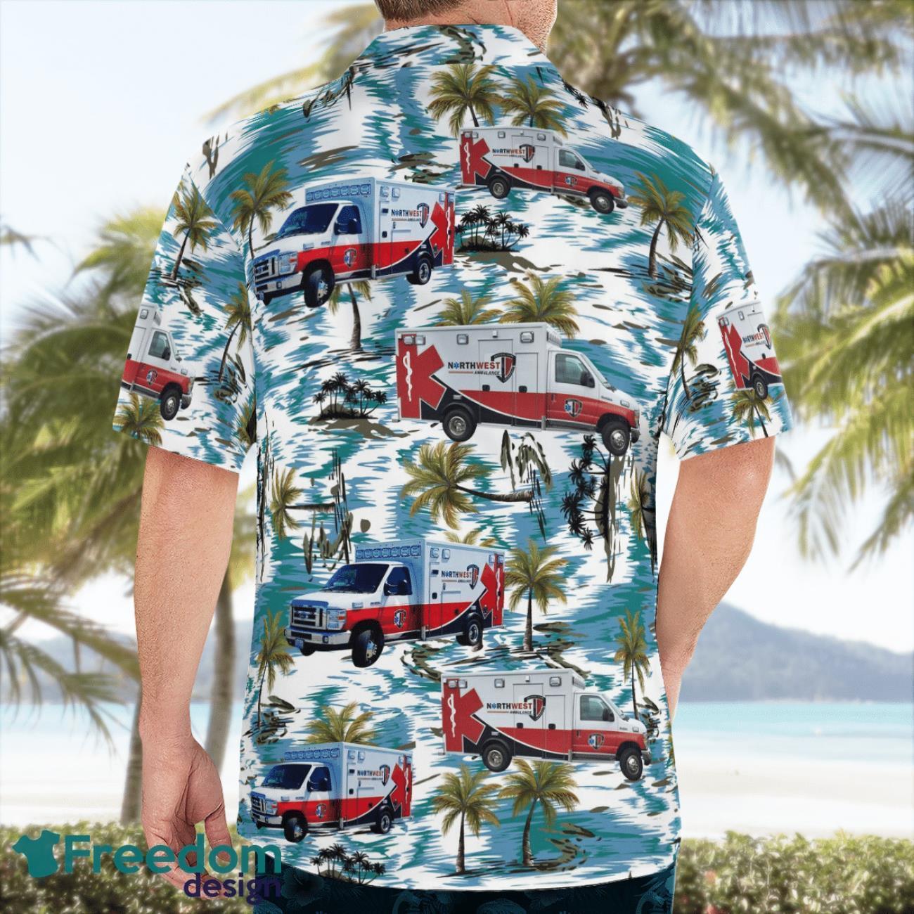 Northwest Ambulance Critical Care Transport Washington Beach Shirt For Team image Northwest Ambulance Critical Care Transport Washington Beach Shirt For Team Product Photo 2