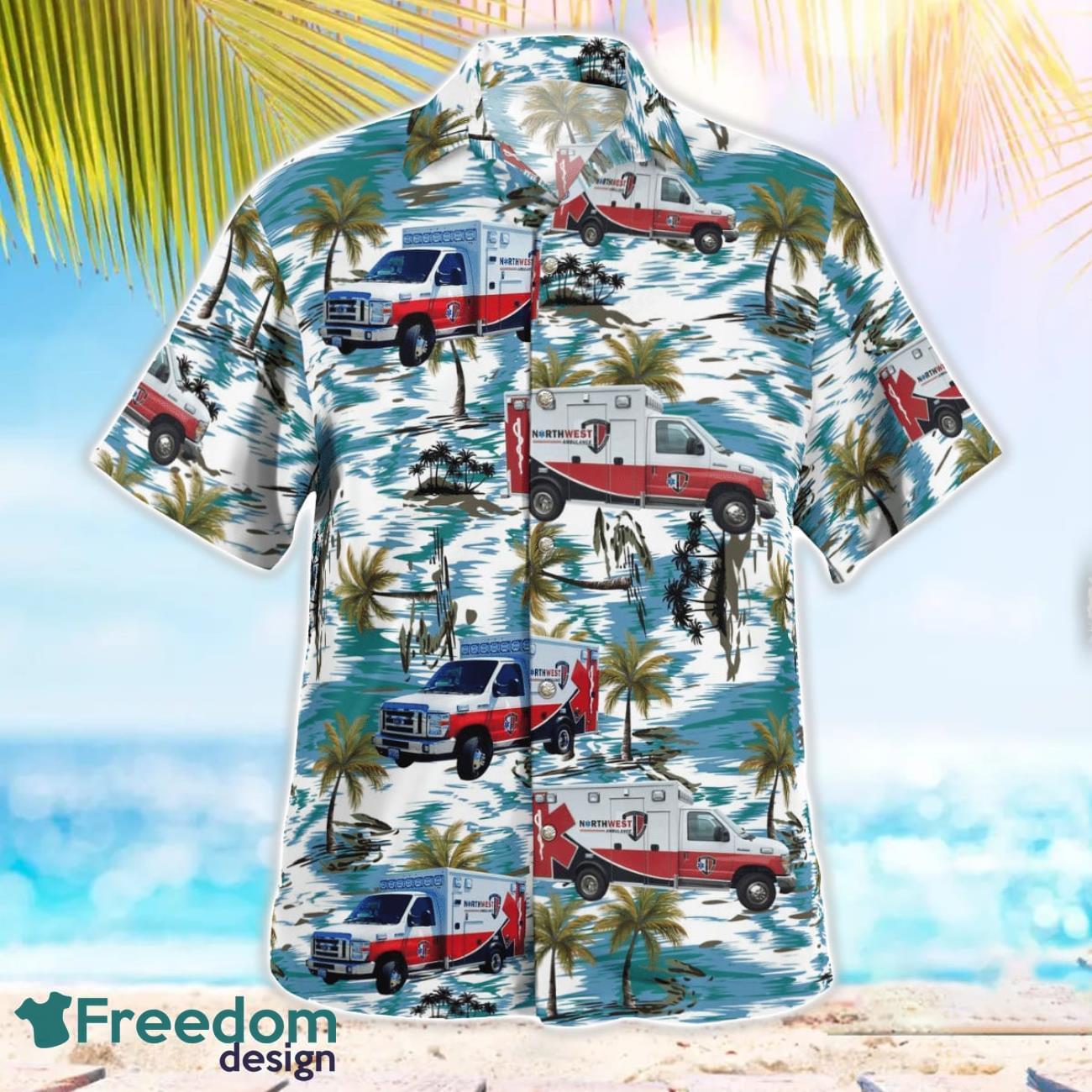 Northwest Ambulance Critical Care Transport Washington Beach Shirt For Team Northwest Ambulance Critical Care Transport Washington Beach Shirt For Team Product Photo 3