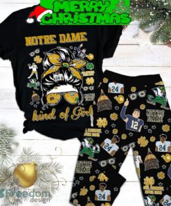 Notre Dame Fighting Irish Kind Of Girl Fleece Pajamas Set All Over Print Christmas Gift - Notre Dame Fighting Irish Kind Of Girl Fleece Pajamas Set-1