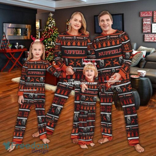 Nuffield Tractor Logo Pattern Ugly Christmas Pajamas Set Gift For Family - Nuffield Tractor Logo Pattern Ugly Christmas Pajamas Set Gift For Family