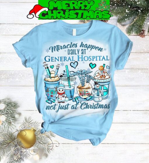 Nurse I Love Medicine Miracle Happen Daily At General Hospital Not Just As Christmas Fleece Pajamas Set Men Women For Fans - 060824-172629