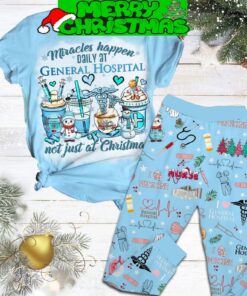 Nurse I Love Medicine Miracle Happen Daily At General Hospital Not Just As Christmas Fleece Pajamas Set Men Women For Fans - 060824-172520