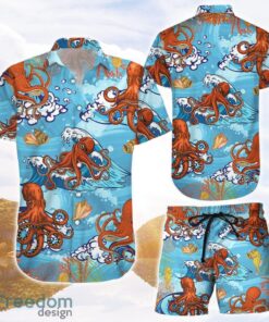 Octopus Hawaiian Shirts and ShortsTropical Octopus Under Ocean Hawaii Shirt Ocean Themed Gifts Ideas