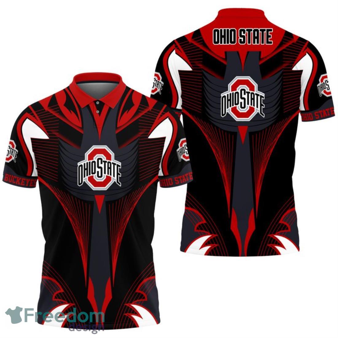 Ohio State Buckeyes Abstract Pattern Polo Shirt image Ohio State Buckeyes Abstract Pattern Polo Shirt Product Photo 1