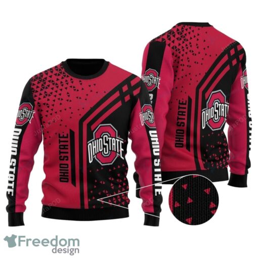 Ohio State Buckeyes All Over Print Christmas Sweater Product Photo 1