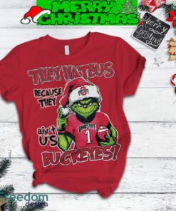 Ohio State Buckeyes Grinch Hate Us Christmas Fleece Pajamas Set Gift Family - Ohio State Buckeyes Grinch Hate Us Christmas Fleece Pajamas Set-3