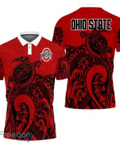 Ohio State Buckeyes Turtle Polynesian Pattern Polo Shirt