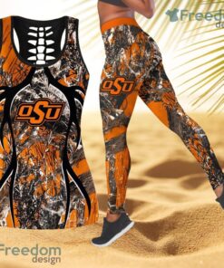 Oklahoma State Cowboys NCAA Personalized Combo Hollow Tanktop And Leggings Gift For Women