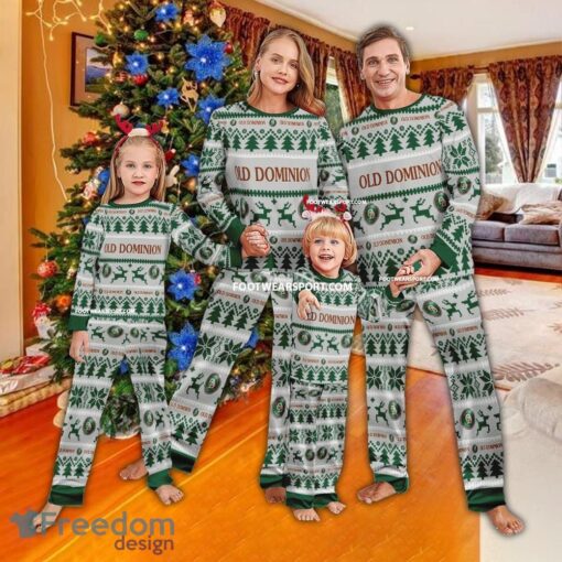 Old Dominion Freight Line Logo Pattern Ugly Christmas Pajamas Set Men Women Children - Old Dominion Freight Line Logo Pattern Ugly Christmas Pajamas Set Men Women Children