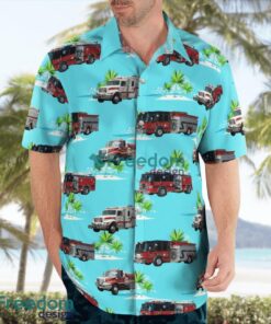 Oldham County, Kentucky, Ballardsville Fire and Rescue Tropical 3D Hawaiian Shirt Gift For Summer Product Photo 3