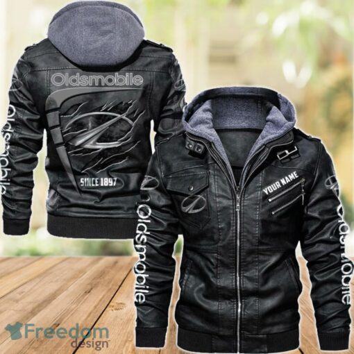 Oldsmobile 2D Leather Jacket For Men Custom Name Special Gift Ideas Product Photo 1