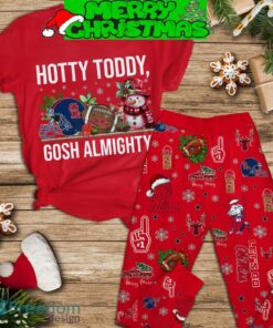 Ole Miss Rebels Gosh Almighty Snowman University of Mississippi Hotty Toddy Gosh Almighty Snowman Fleece Pajama Sets Men Women For Fans - 060824-173759