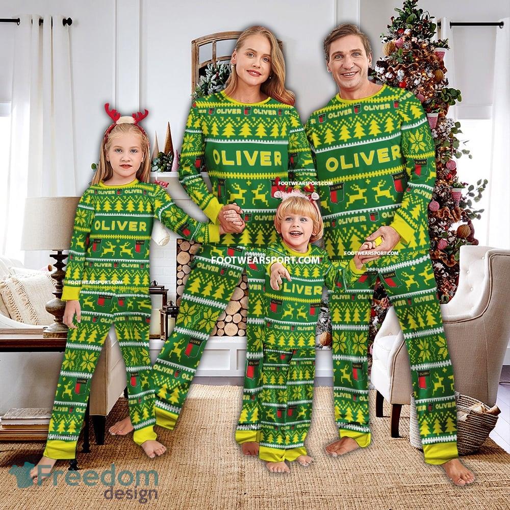 Oliver Tractor Pajamas Set Ugly Christmas Gift Family - Oliver Tractor Pajamas Set Ugly Christmas Gift Family