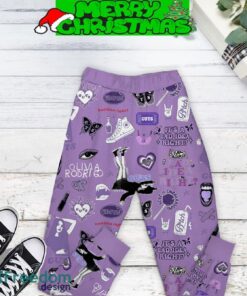 Olivia Rodrigo Guts I Wanna Get Him Back Purple Design Fleece Pajamas Set For Christmas - Olivia Rodrigo Guts I Wanna Get Him Back Purple Design Fleece Pajamas Set-3