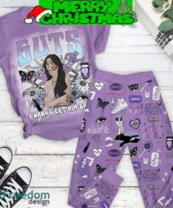 Olivia Rodrigo Guts I Wanna Get Him Back Purple Design Fleece Pajamas Set For Christmas - Olivia Rodrigo Guts I Wanna Get Him Back Purple Design Fleece Pajamas Set-1