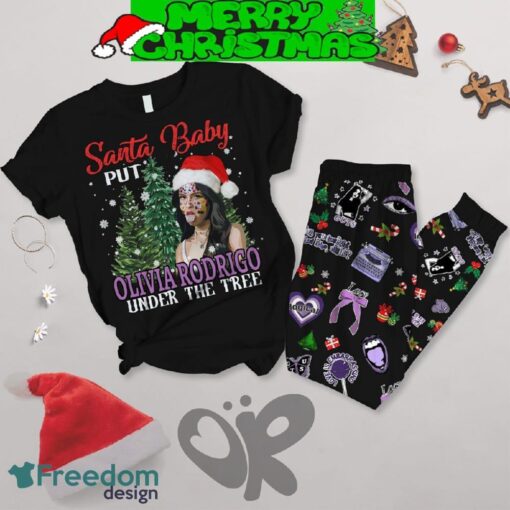 Olivia Rodrigo Under The Tree Christmas Fleece Pajamas Set For Women Gift Christmas - Olivia Rodrigo Under The Tree Christmas Fleece Pajamas Set-1