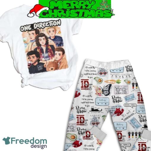 One Direction Darling Just Hold On Fleece Pajamas Set All Over Print Christmas Gift - One Direction Darling Just Hold On Fleece Pajamas Set-2