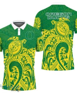 Oregon Ducks Turtle Polynesian Pattern Polo Shirt