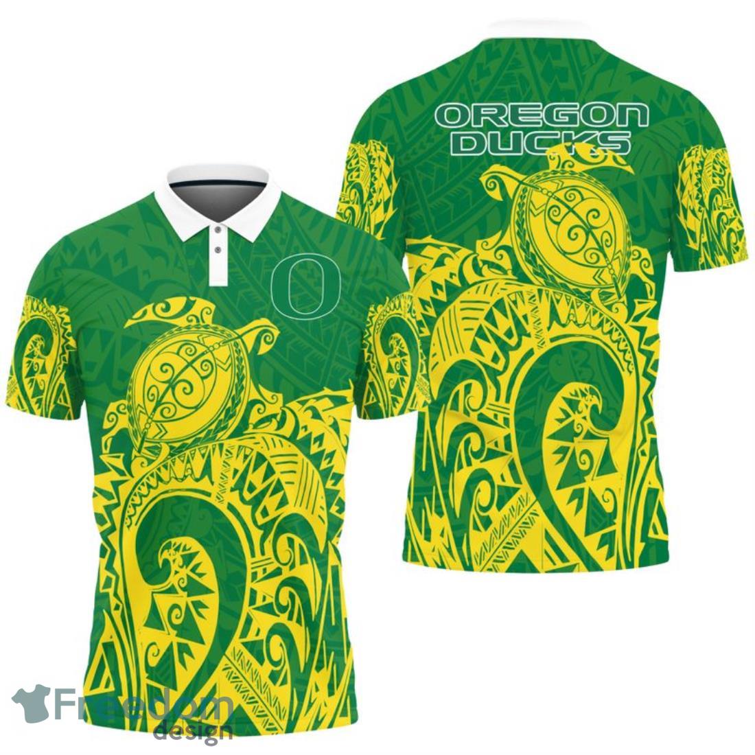 Oregon Ducks Turtle Polynesian Pattern Polo Shirt image Oregon Ducks Turtle Polynesian Pattern Polo Shirt Product Photo 1