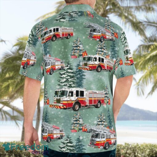 Ottawa, Ontario, Canada, Ottawa Fire Services Christmas Hawaiian Shirt Product Photo 2