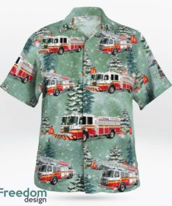 Ottawa, Ontario, Canada, Ottawa Fire Services Christmas Hawaiian Shirt Product Photo 3