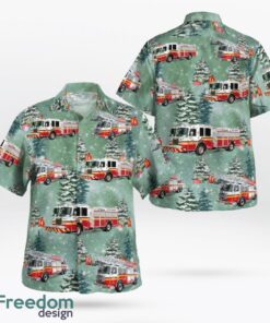 Ottawa, Ontario, Canada, Ottawa Fire Services Christmas Hawaiian Shirt Product Photo 1