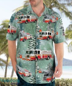 Ottawa, Ontario, Canada, Ottawa Fire Services Christmas Hawaiian Shirt Product Photo 4