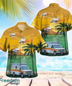 Pafford Emergency Medical Services Bell JetRanger (N610PA) & Ambulance Beach Hawaiian Shirt Gift For Summer Holiday Product Photo 1