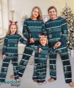 Pajamas set Ugly Christmas MLB Seattle Mariners Gift Family