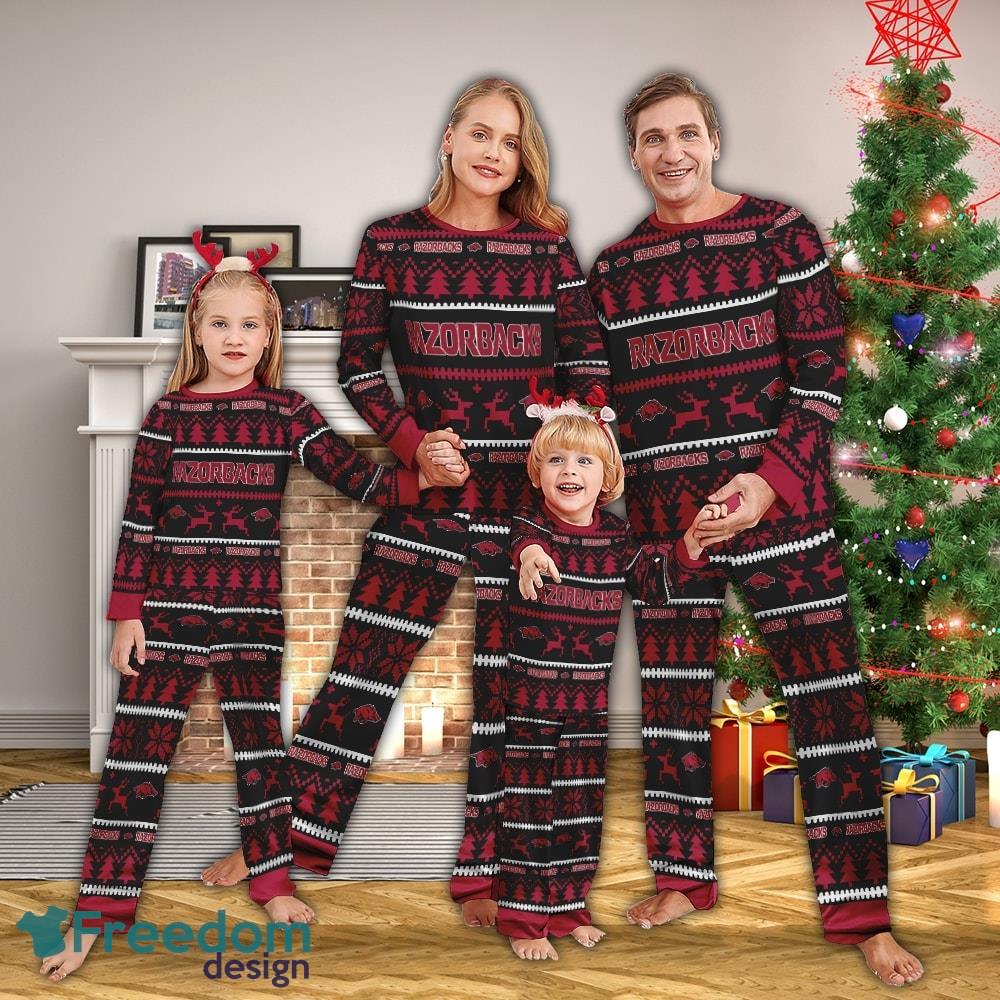 Pajamas set Ugly Christmas NCAA Arkansas Razorbacks All Over Print Christmas Gift image Pajamas set Ugly Christmas NCAA Arkansas Razorbacks All Over Print Christmas Gift - Pajamas set Ugly Christmas NCAA Arkansas Razorbacks All Over Print Christmas Gift