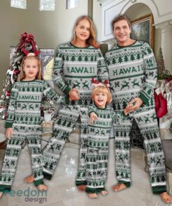 Pajamas set Ugly Christmas NCAA Hawaii Rainbow Warriors All Over Print Christmas Gift