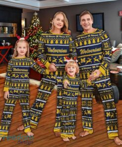 Pajamas set Ugly Christmas NCAA Michigan Wolverines For Women Gift Christmas