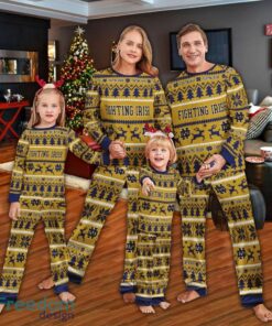 Pajamas set Ugly Christmas NCAA Notre Dame Fighting Irish All Over Print Christmas Gift