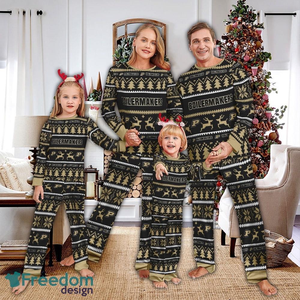 Pajamas set Ugly Christmas NCAA Purdue Boilermakers Gift Family image Pajamas set Ugly Christmas NCAA Purdue Boilermakers Gift Family - Pajamas set Ugly Christmas NCAA Purdue Boilermakers Gift Family