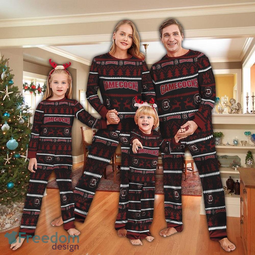 Pajamas set Ugly Christmas NCAA South Carolina Gamecocks Men Women For Fans image Pajamas set Ugly Christmas NCAA South Carolina Gamecocks Men Women For Fans - Pajamas set Ugly Christmas NCAA South Carolina Gamecocks Men Women For Fans