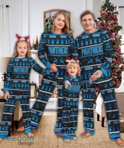 Pajamas set Ugly Christmas NFL Carolina Panthers Gift Family