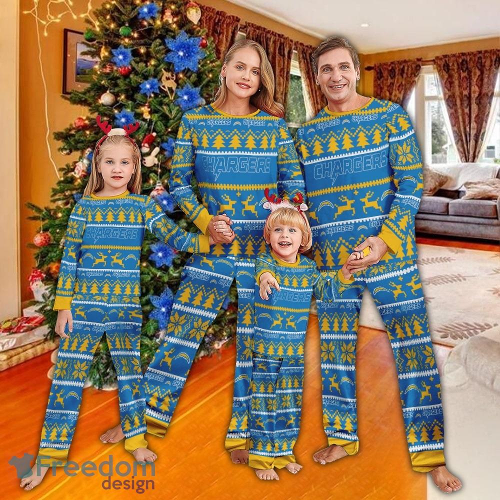 Pajamas set Ugly Christmas NFL Los Angeles Chargers Gift Family image Pajamas set Ugly Christmas NFL Los Angeles Chargers Gift Family - Pajamas set Ugly Christmas NFL Los Angeles Chargers Gift Family