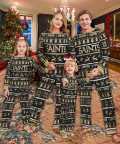 Pajamas set Ugly Christmas NFL New Orleans Saints Full Print Christmas For Women