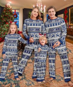 Pajamas set Ugly Christmas NHL Tampa Bay Lightning Full Print Christmas For Women