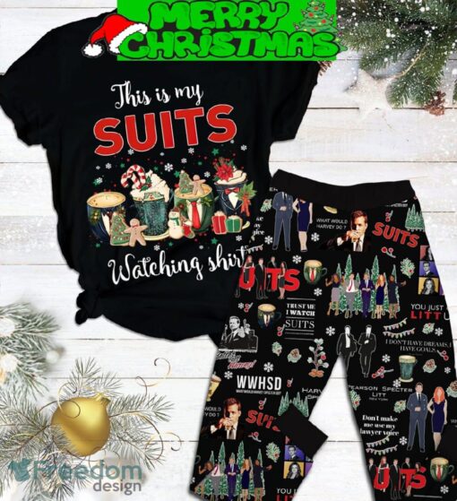 Pearson Specter Litt This Is My Suits Watching Shirt Christmas Pajamas Set For Christmas - Pearson Specter Litt This Is My Suits Watching Shirt Christmas Pajamas Set-1