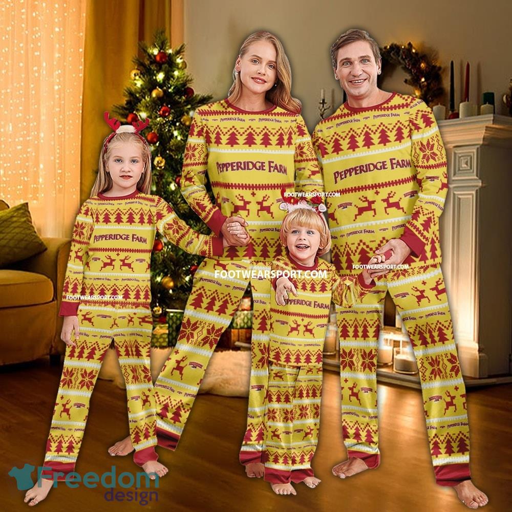 Pepperidge Farm Logo Pattern Pajamas Set Ugly Christmas Gift For Family - Pepperidge Farm Logo Pattern Pajamas Set Ugly Christmas Gift For Family