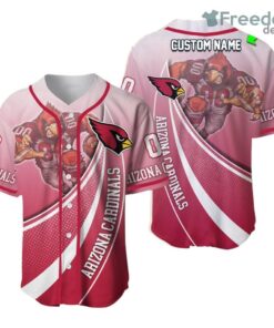 Personalized Arizona Cardinals 3D Baseball Jersey Shirt Nfl Baseball Jersey Shirt Mascot