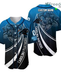 Personalized Carolina Panthers 3D Baseball Jersey Shirt Nfl Baseball Jersey Shirt Mascot